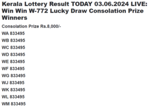 kerala lottery result